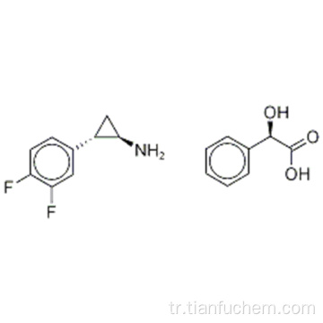 Benzenasetik asit, a-hidroksi -, (57187531, aR) -, compd. (1 R, 2S) -2- (3,4-diflorofenil) siklopropanamin (1: 1) CAS 376608-71-8 ile